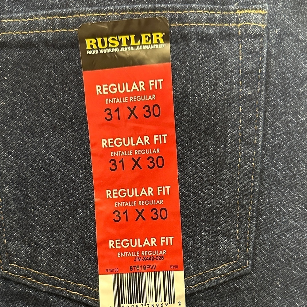 Rustler Men's Regular Fit Denim Jeans - Picture 2 of 7